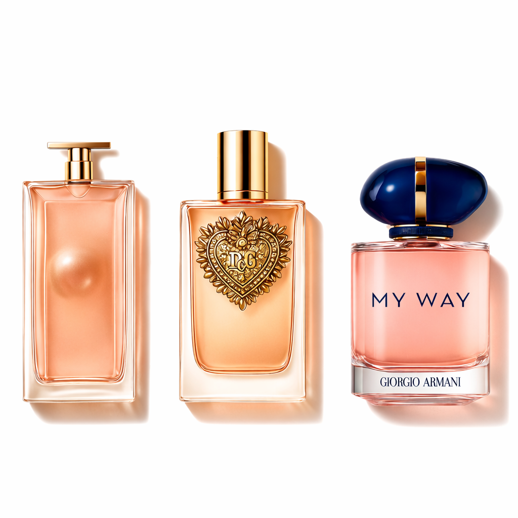 Coffret de 3 parfums: Dolce & Gabanna Devotion, My Way Giorgio Armani, Lancôme Idôle 100ml
